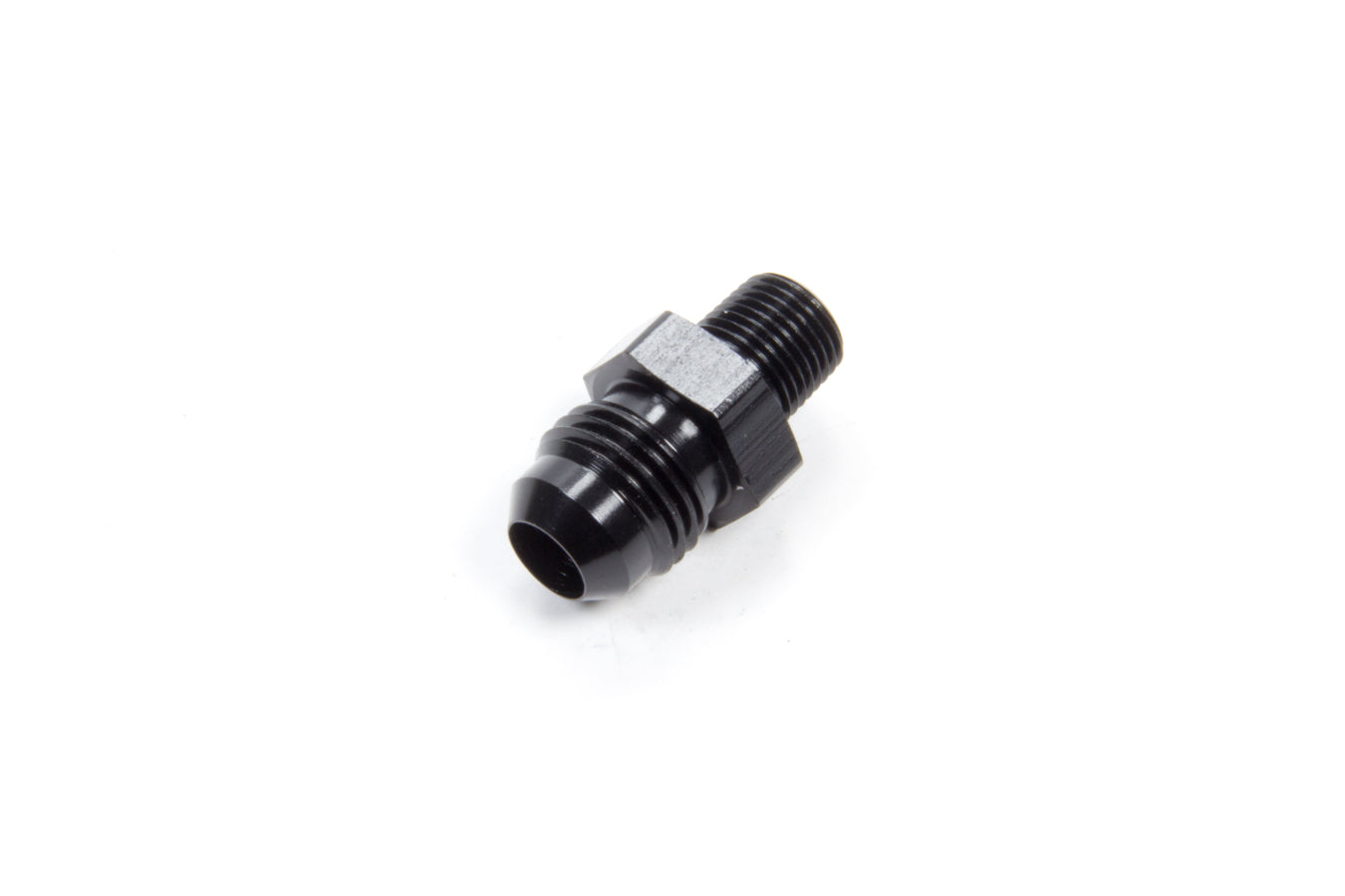 Aeroquip Fitting - Adapter - Straight - 6 AN Male to 1/8 in NPT Male - Aluminum - Black Anodized - Each