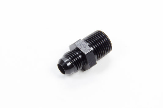 Aeroquip Fitting - Adapter - Straight - 6 AN Male to 3/8 in NPT Male - Aluminum - Black Anodized - Each