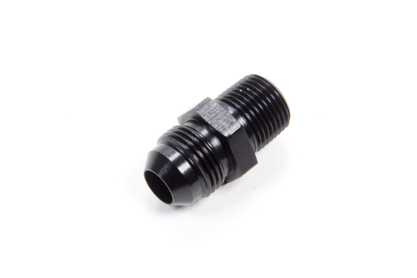 Aeroquip Fitting - Adapter - Straight - 8 AN Male to 3/8 in NPT Male - Aluminum - Black Anodized - Each