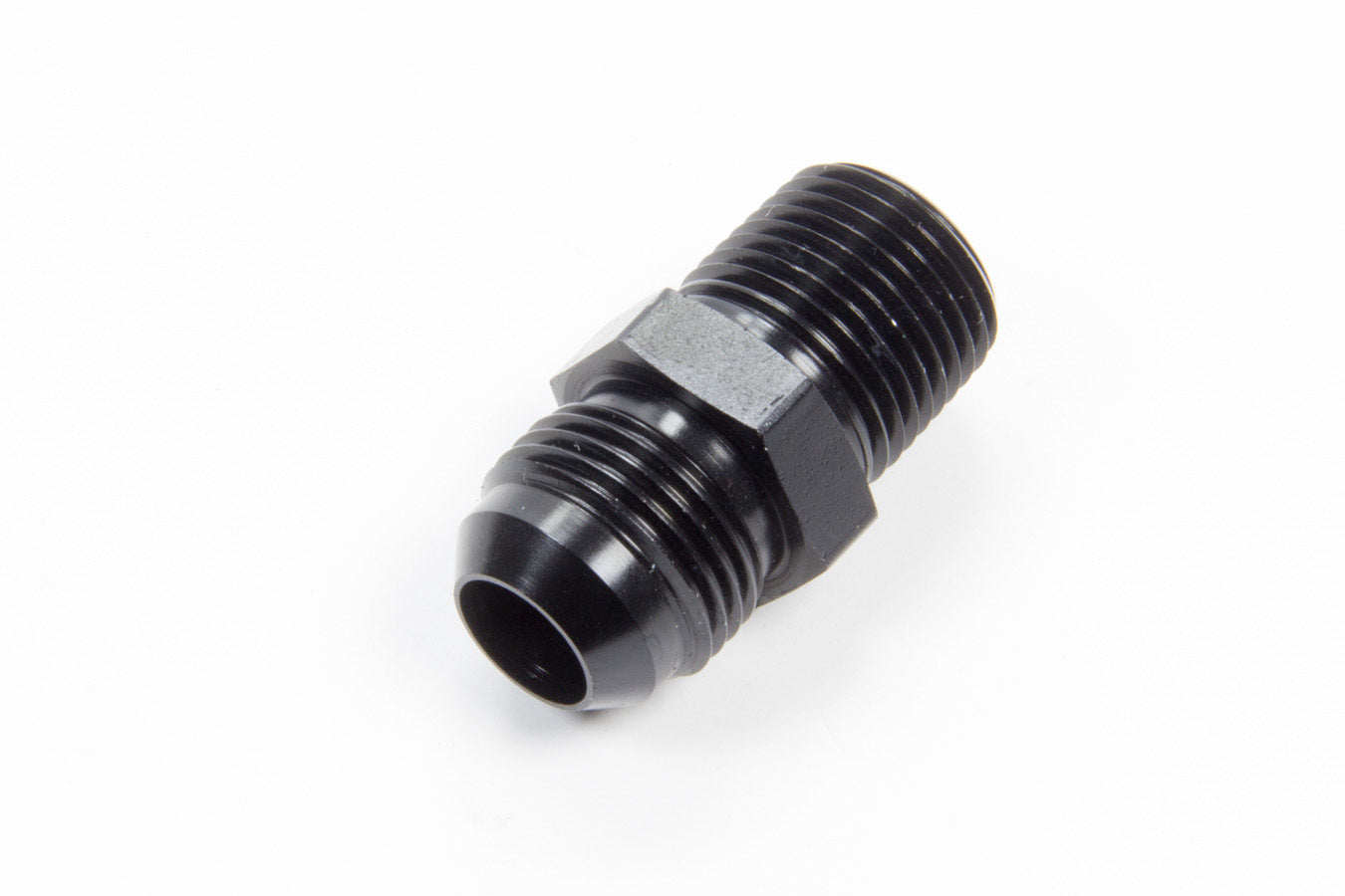 Aeroquip Fitting - Adapter - Straight - 10 AN Male to 1/2 in NPT Male - Aluminum - Black Anodized - Each