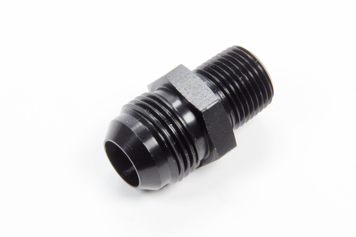 Aeroquip Fitting - Adapter - Straight - 12 AN Male to 1/2 in NPT Male - Aluminum - Black Anodized - Each