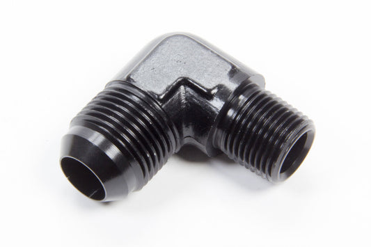 Aeroquip Fitting - Adapter - 90 Degree - 12 AN Male to 1/2 in NPT Male - Aluminum - Black Anodized - Each