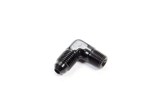 Aeroquip Fitting - Adapter - 90 Degree - 4 AN Male to 1/8 in NPT Male - Aluminum - Black Anodized - Each
