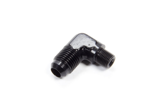 Aeroquip Fitting - Adapter - 90 Degree - 6 AN Male to 1/8 in NPT Male - Aluminum - Black Anodized - Each