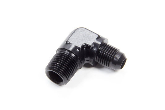 Aeroquip Fitting - Adapter - 90 Degree - 6 AN Male to 3/8 in NPT Male - Aluminum - Black Anodized - Each