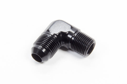 Aeroquip Fitting - Adapter - 90 Degree - 8 AN Male to 3/8 in NPT Male - Aluminum - Black Anodized - Each