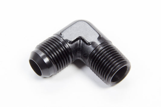 Aeroquip Fitting - Adapter - 90 Degree - 10 AN Male to 1/2 in NPT Male - Aluminum - Black Anodized - Each