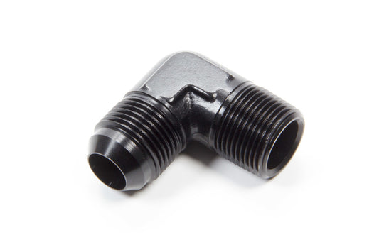 Aeroquip Fitting - Adapter - 90 Degree - 12 AN Male to 3/4 in NPT Male - Aluminum - Black Anodized - Each