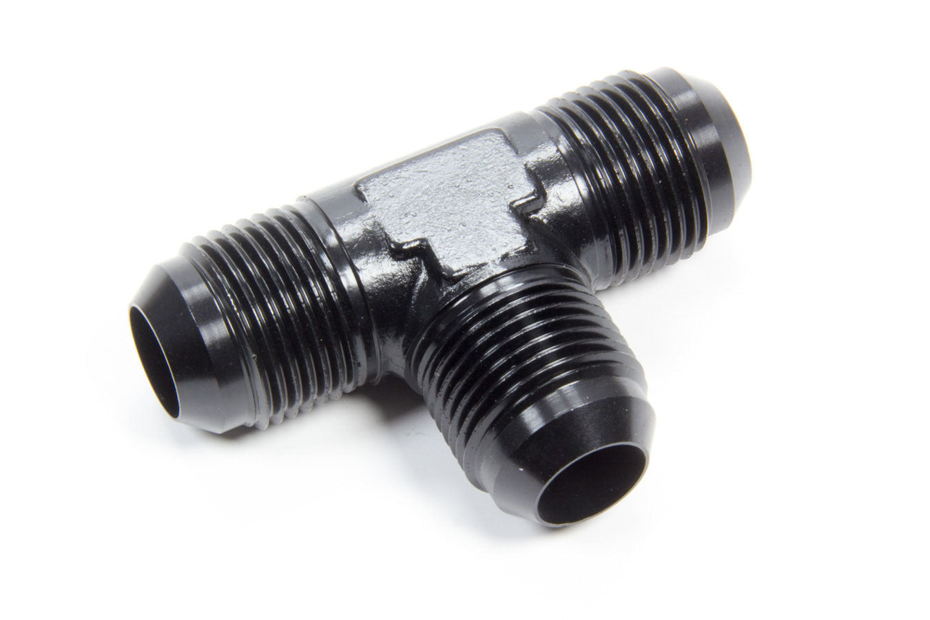 Aeroquip Fitting - Adapter Tee - 12 AN Male x 12 AN Male x 12 AN Male - Aluminum - Black Anodized - Each