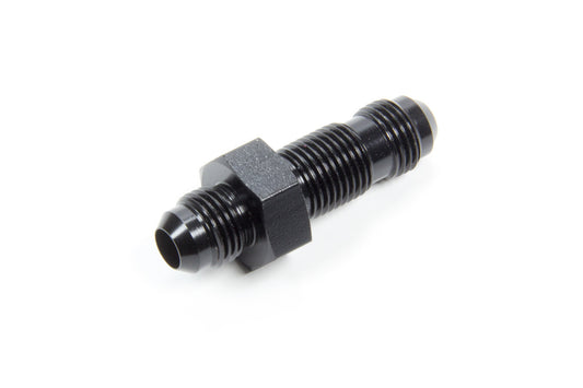 Aeroquip Fitting - Bulkhead - Straight - 6 AN Male to 6 AN Male Bulkhead - Aluminum - Black Anodized - Each