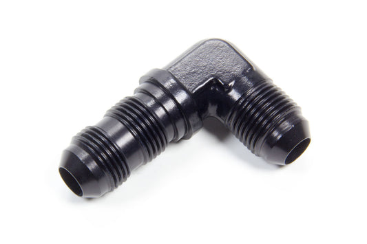 Aeroquip Fitting - Bulkhead - 90 Degree - 8 AN Male to 8 AN Male Bulkhead - Aluminum - Black Anodized - Each