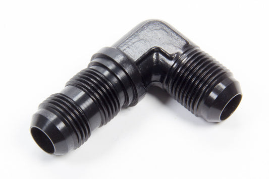 Aeroquip Fitting - Bulkhead - 90 Degree - 10 AN Male to 10 AN Male Bulkhead - Aluminum - Black Anodized - Each