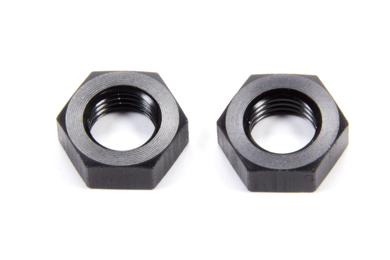 Aeroquip Bulkhead Fitting Nut - 4 AN - Aluminum - Black Anodized - Pair