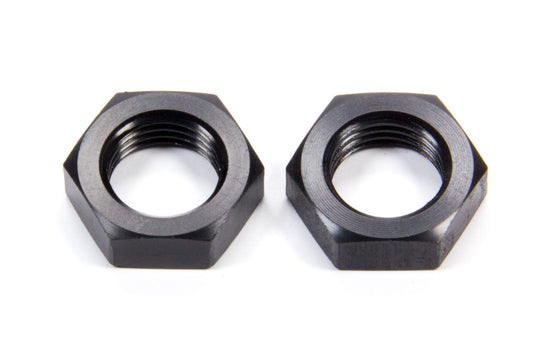 Aeroquip Bulkhead Fitting Nut - 6 AN - Aluminum - Black Anodized - Pair
