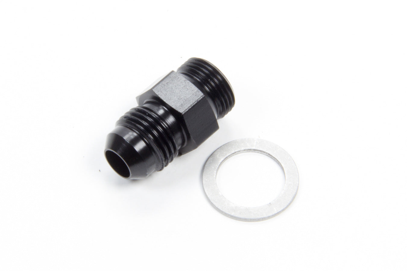Aeroquip Fitting - Adapter - Straight - 6 AN Male to 9/16-24 in Male - Aluminum - Black Anodized - Each