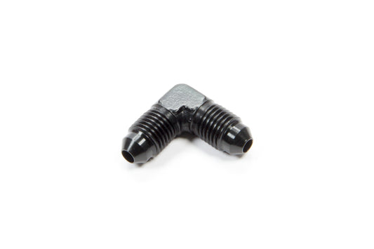 Aeroquip Fitting - Adapter - 90 Degree - 4 AN Male to 4 AN Male - Aluminum - Black Anodized - Each