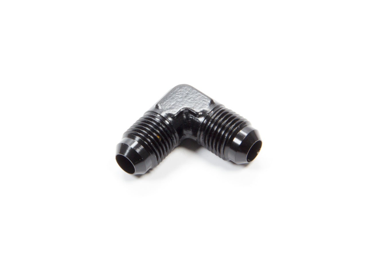 Aeroquip Fitting - Adapter - 90 Degree - 6 AN Male to 6 AN Male - Aluminum - Black Anodized - Each