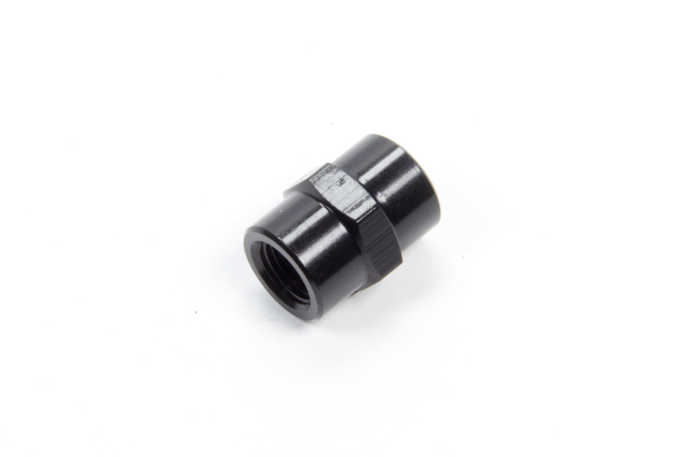 Aeroquip Fitting - Adapter - Straight - 1/8 in NPT Female to 1/8 in NPT Female - Aluminum - Black Anodized - Each