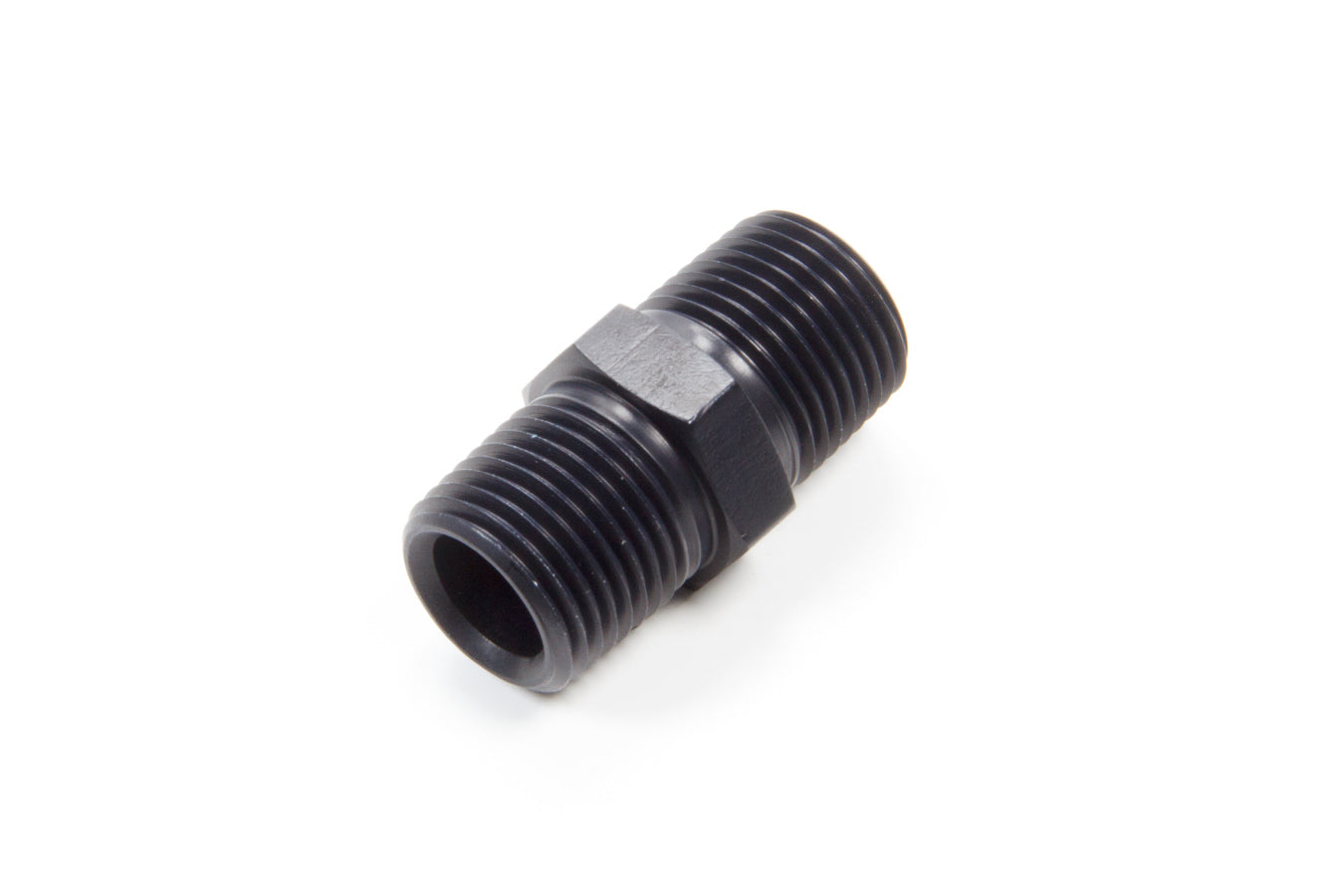 Aeroquip Fitting - Adapter - Straight - 1/2 in NPT Male to 1/2 in NPT Male - Aluminum - Black Anodized - Each