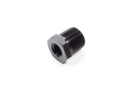 Aeroquip Fitting - Bushing - 1/4 in NPT Female to 1/2 in NPT Male - Aluminum - Black Anodized - Each
