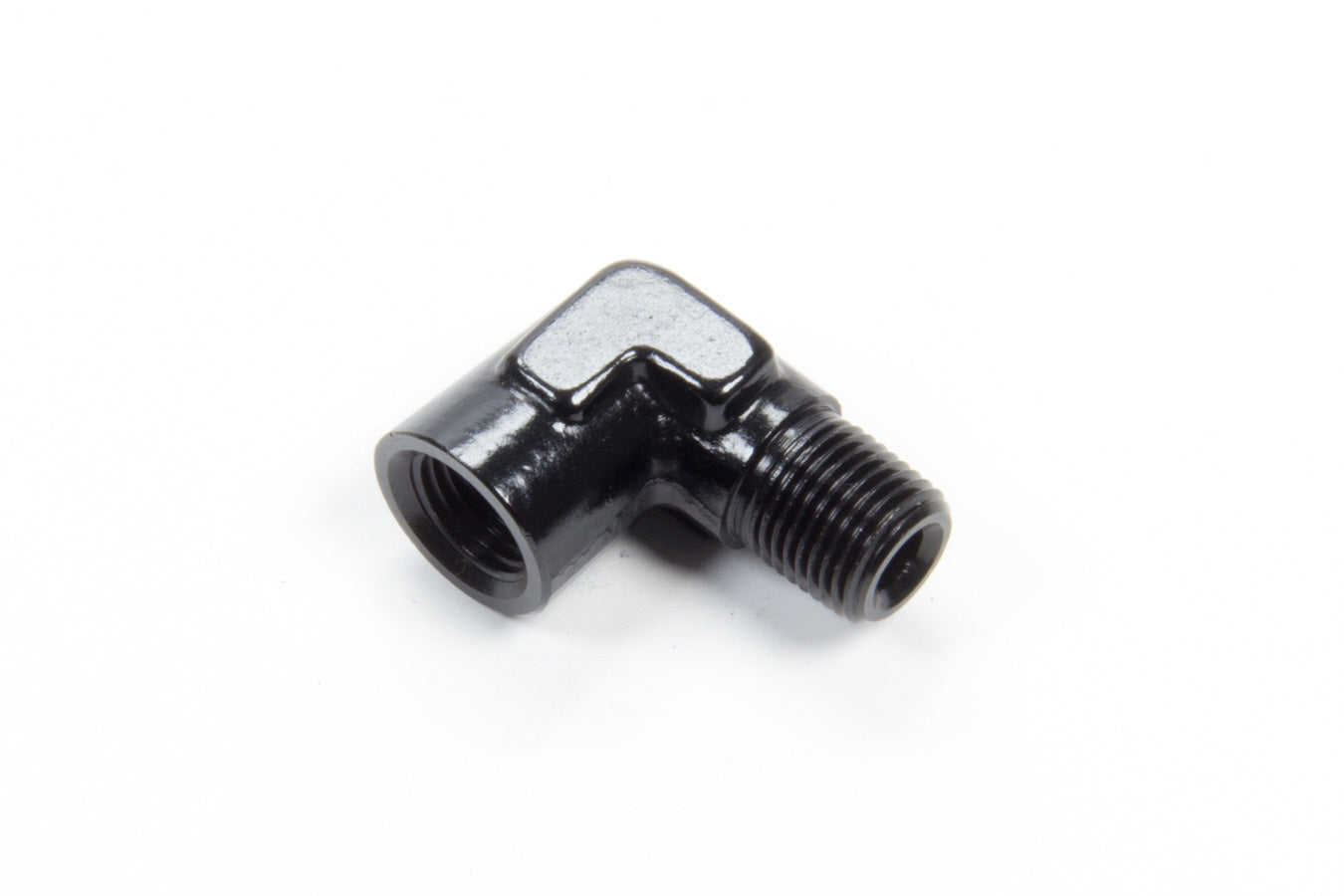 Aeroquip Fitting - Adapter - 90 Degree - 1/8 in NPT Female to 1/8 in NPT Male - Aluminum - Black Anodized - Each