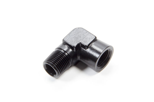 Aeroquip Fitting - Adapter - 90 Degree - 3/8 in NPT Female to 3/8 in NPT Male - Aluminum - Black Anodized - Each