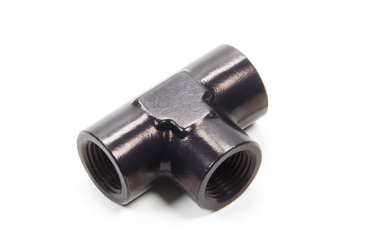 Aeroquip Fitting - Adapter Tee - 3/8 in NPT Female x 3/8 in NPT Female x 3/8 in NPT Female - Aluminum - Black Anodized
