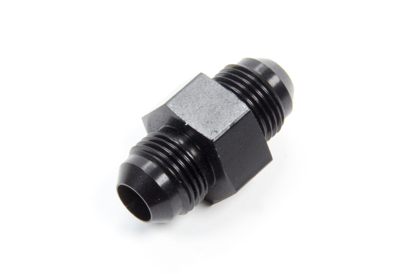 Aeroquip Fitting - Gauge Adapter - Straight - 8 AN Male to 8 AN Male - 1/8 in NPT Gauge Port - Aluminum - Black