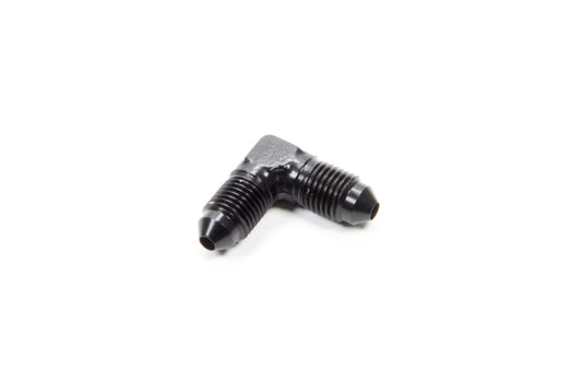 Aeroquip Fitting - Adapter - 90 Degree - 3 AN Male to 3 AN Male - Aluminum - Black Anodized - Each