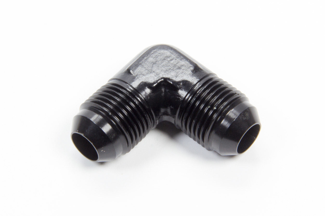 Aeroquip Fitting - Adapter - 90 Degree - 8 AN Male to 8 AN Male - Aluminum - Black Anodized - Each
