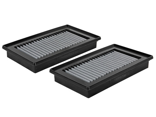 Afe Power Air Filter Element - Magnum FLOW Pro DRY S - Panel - Synthetic - White - Infiniti Q50 2014-18 - Pair