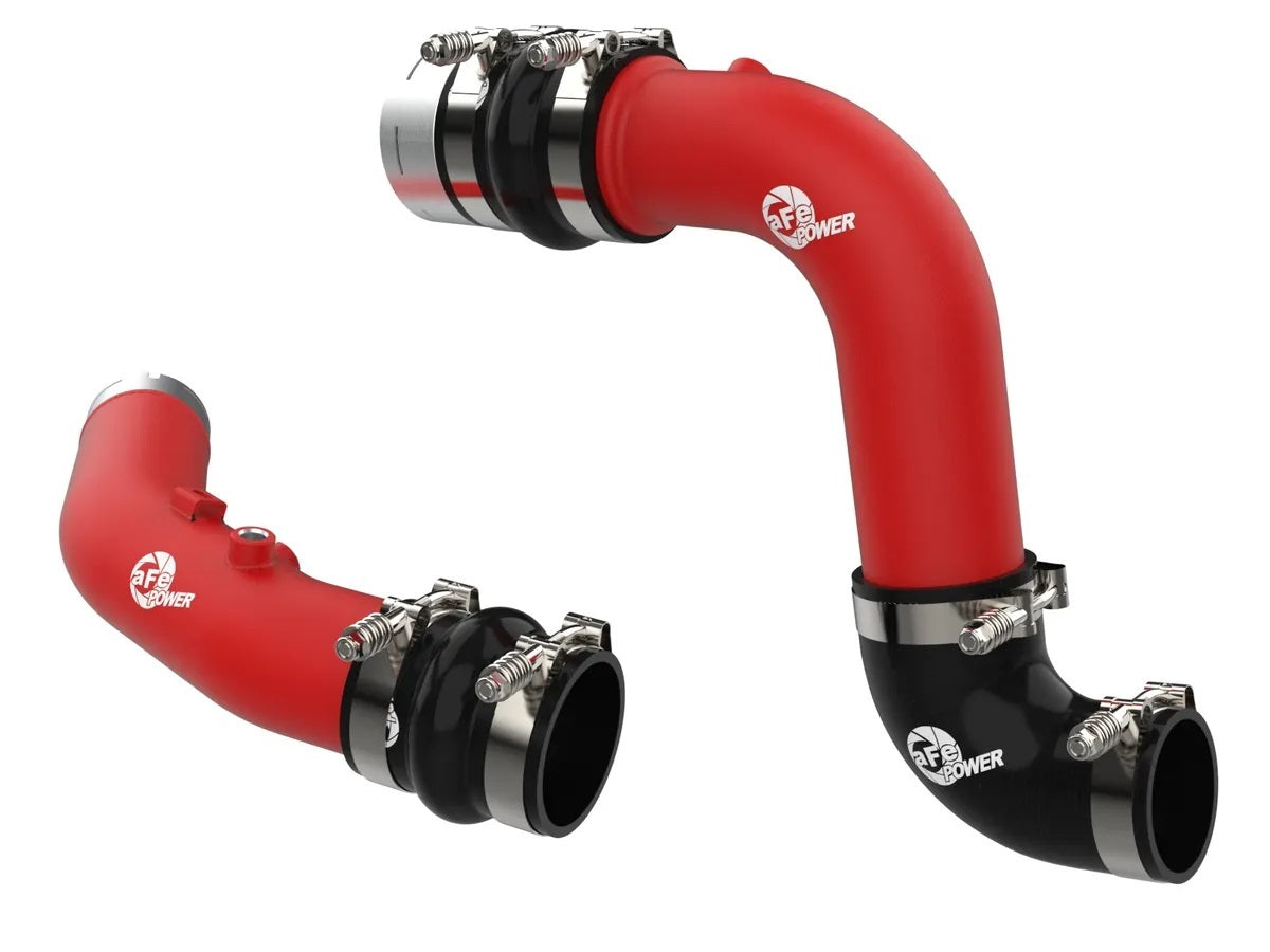 Afe Power Intercooler Pipe - BladeRunner - Aluminum - Red Powder Coat - Intercooler Cold / Hot Side - Ford Powerstroke