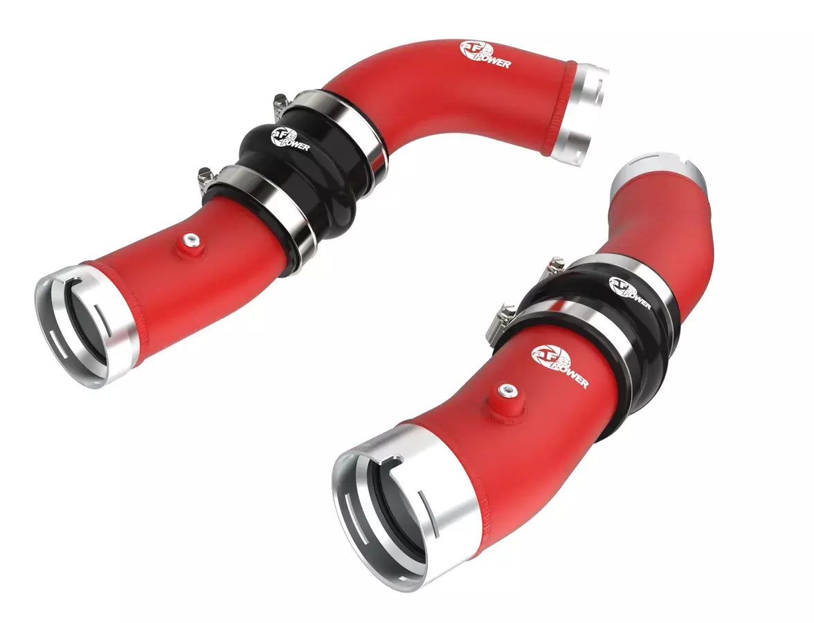 Afe Power Intercooler Pipe - BladeRunner - Aluminum - Red Powder Coat - Turbocharger to Intercooler - Toyota