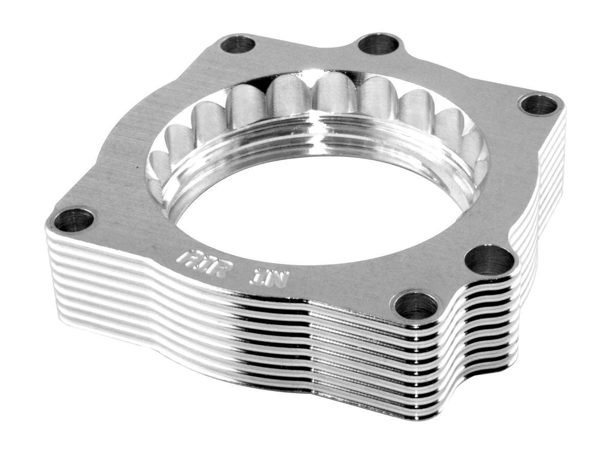 Afe Power Throttle Body Spacer - Silver Bullet - 1 in Thick - Gasket / Hardware - Aluminum - Polished - Mopar Gen III