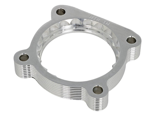 Afe Power Throttle Body Spacer - Silver Bullet - 1 in Thick - Gasket / Hardware - Aluminum - Polished - Toyota Midsize