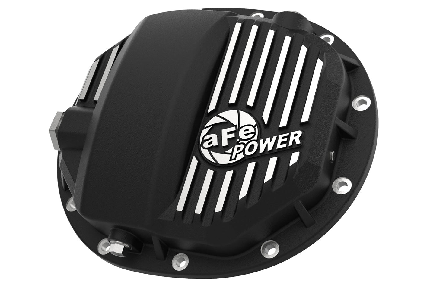 Afe Power Differential Cover - Pro Series - Aluminum - Black Powder Coat / Machined Fins - Truck GM 12-Bolt - GM