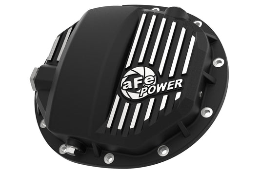 Afe Power Differential Cover - Pro Series - Aluminum - Black Powder Coat / Machined Fins - Truck GM 12-Bolt - GM