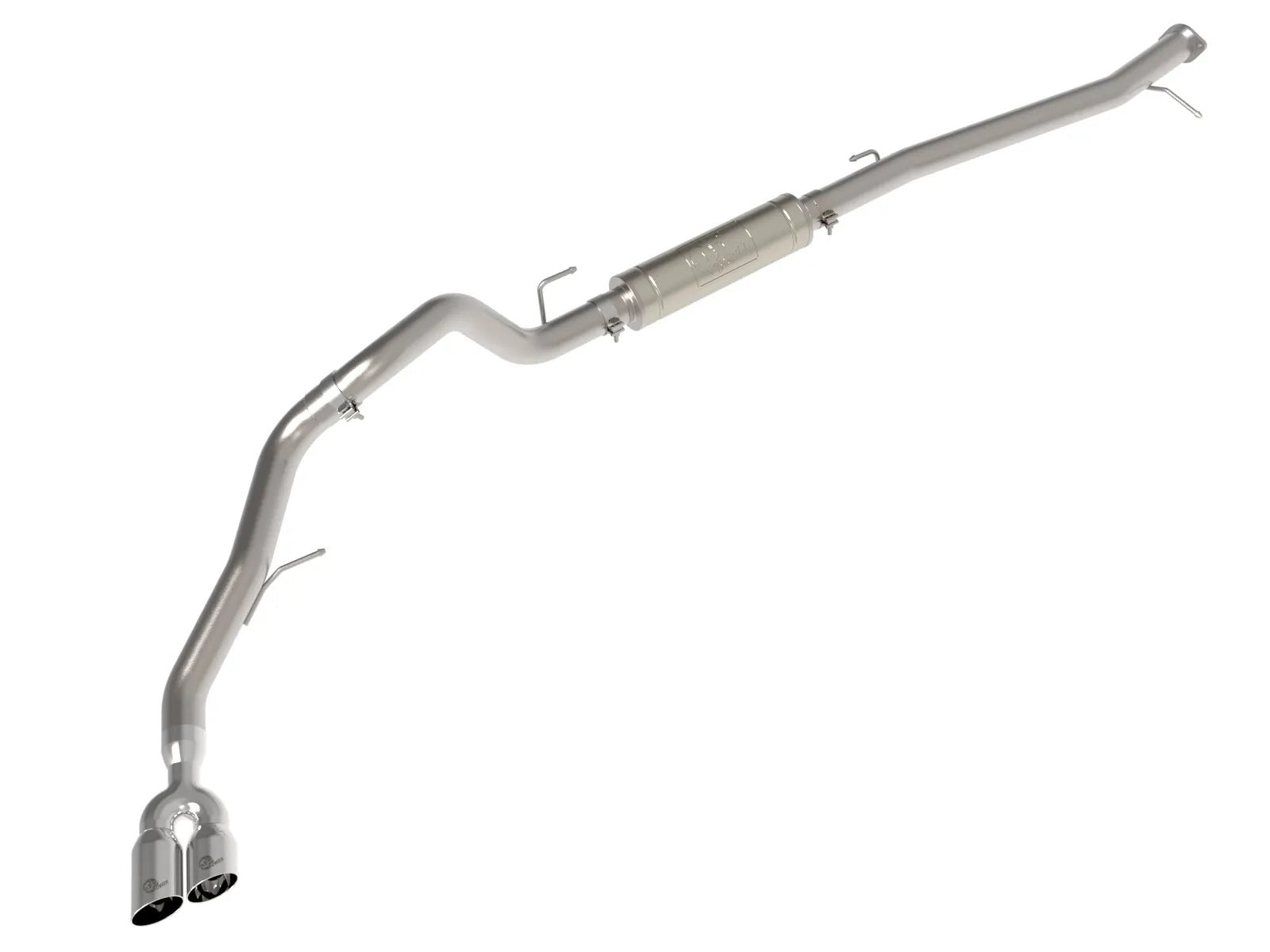 Afe Power Exhaust System - Vulcan Series - Cat-Back - 3 in Diameter - Single Rear Exit - Dual Tips - Stainless -