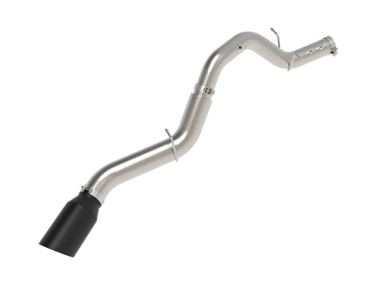 Afe Power Exhaust System - Large Bore-HD - Filter Back - 5 in Diameter - Single Rear Exit - 7 in Black Tip - Stainless