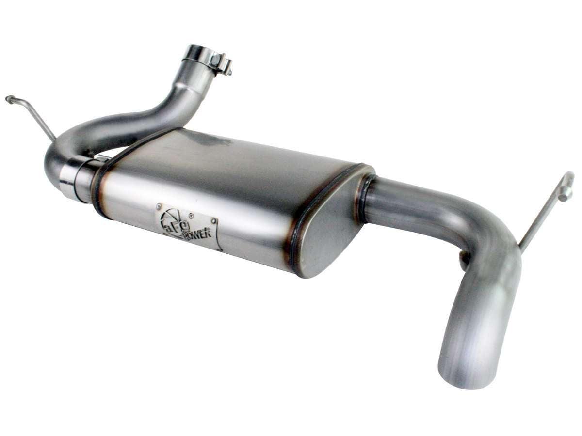 Afe Power Exhaust System - MACH Force-Xp - Axle-Back - 2.5 in Diameter - Hi-Tuck Tip - Stainless - Natural - Jeep