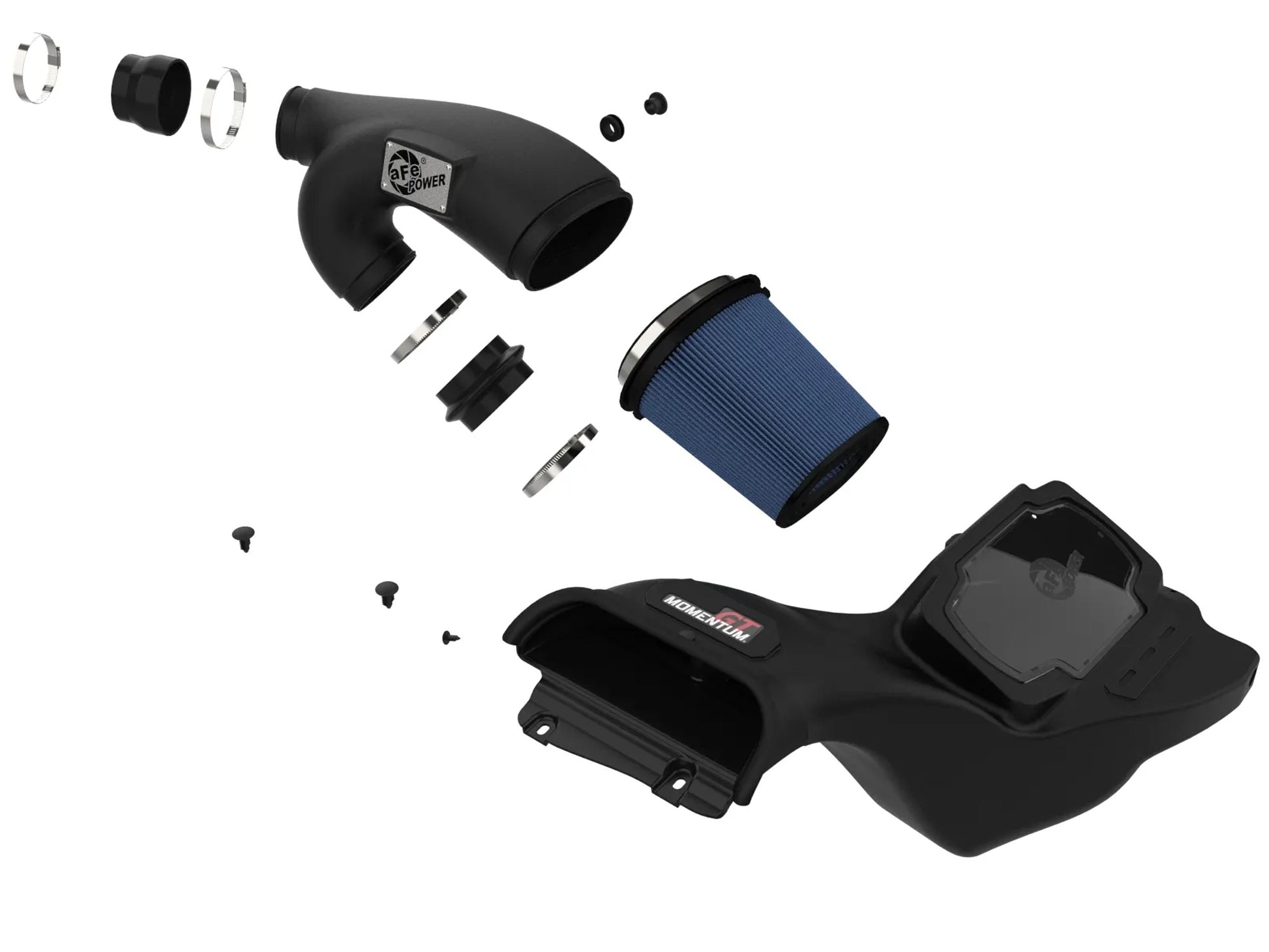 Afe Power Air Induction System - Momentum GT - Reusable - Oiled Filter - Plastic - Black - Ford EcoBoost V6 - Ford