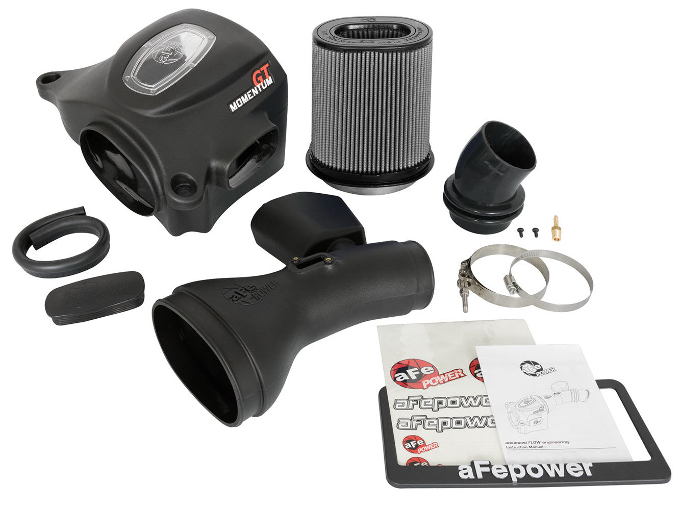 Afe Power Air Induction System - Momentum GT - Reusable Dry Filter - Plastic - Black - Toyota V8 - Lexus LX570 2008-21