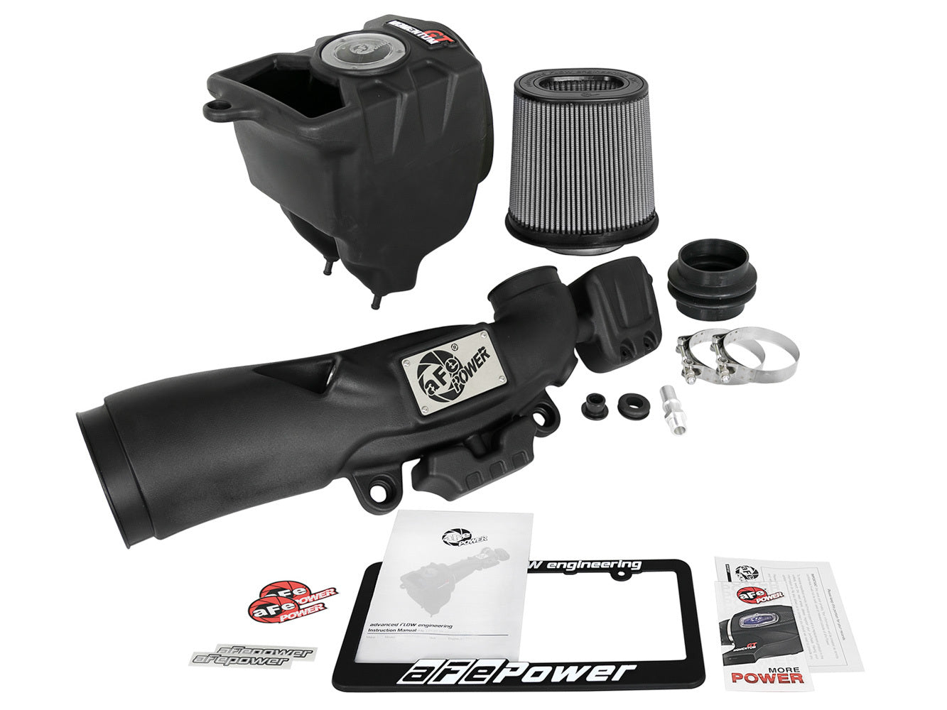 Afe Power Air Induction System - Momentum GT - Reusable Dry Filter - Plastic - Black - Jeep V6 - Jeep Gladiator
