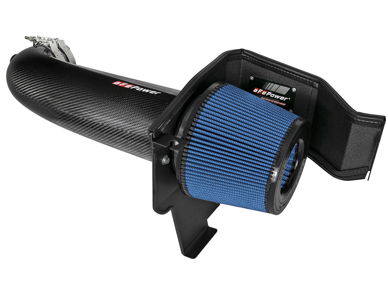 Afe Power Air Induction System - Track Series - Reusable Oiled Filter - Carbon Fiber - Black - Dodge Challenger /