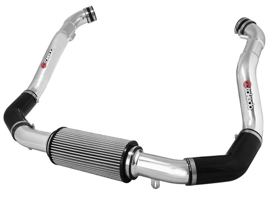 Afe Power Air Induction System - Takeda Stage-2 - Reusable Dry Filter - Aluminum - Polished - Nissan V6 - Infiniti