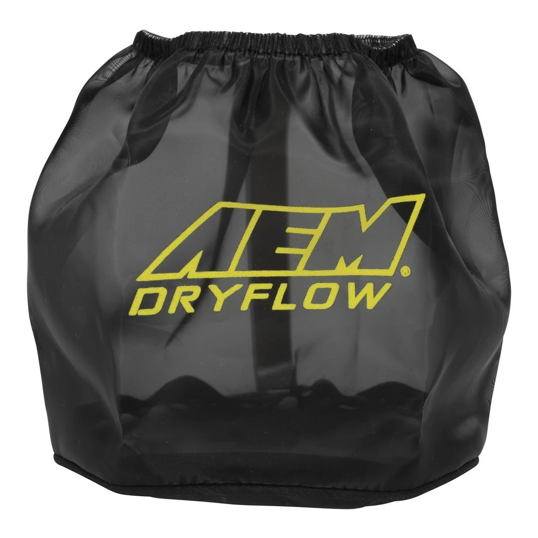 Aem Induction Air Filter Wrap - DryFlow - Reusable - 6 in OD Base - 5-1/4 in OD Top - 5 in Tall - Silicone Treated -