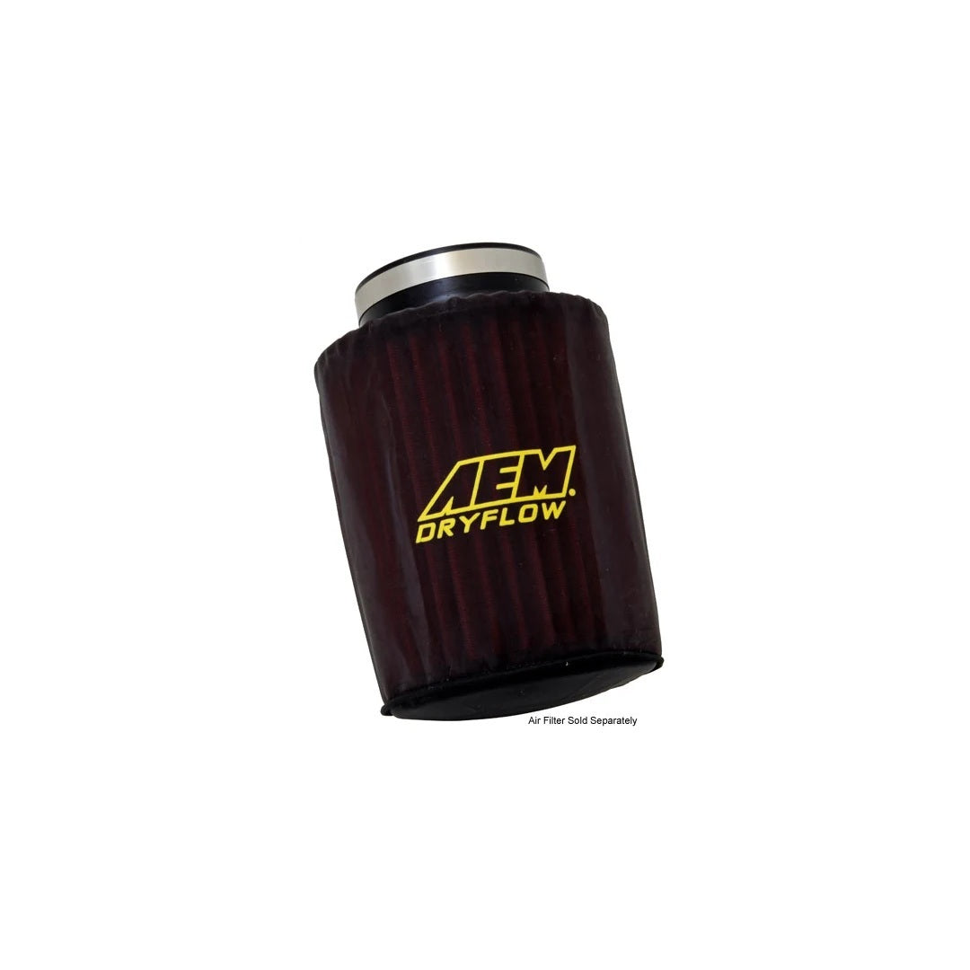 Aem Induction Air Filter Wrap - DryFlow - Reusable - 6 in OD Base - 5.125 in OD Top - 7.125 in Tall - Silicone Treated