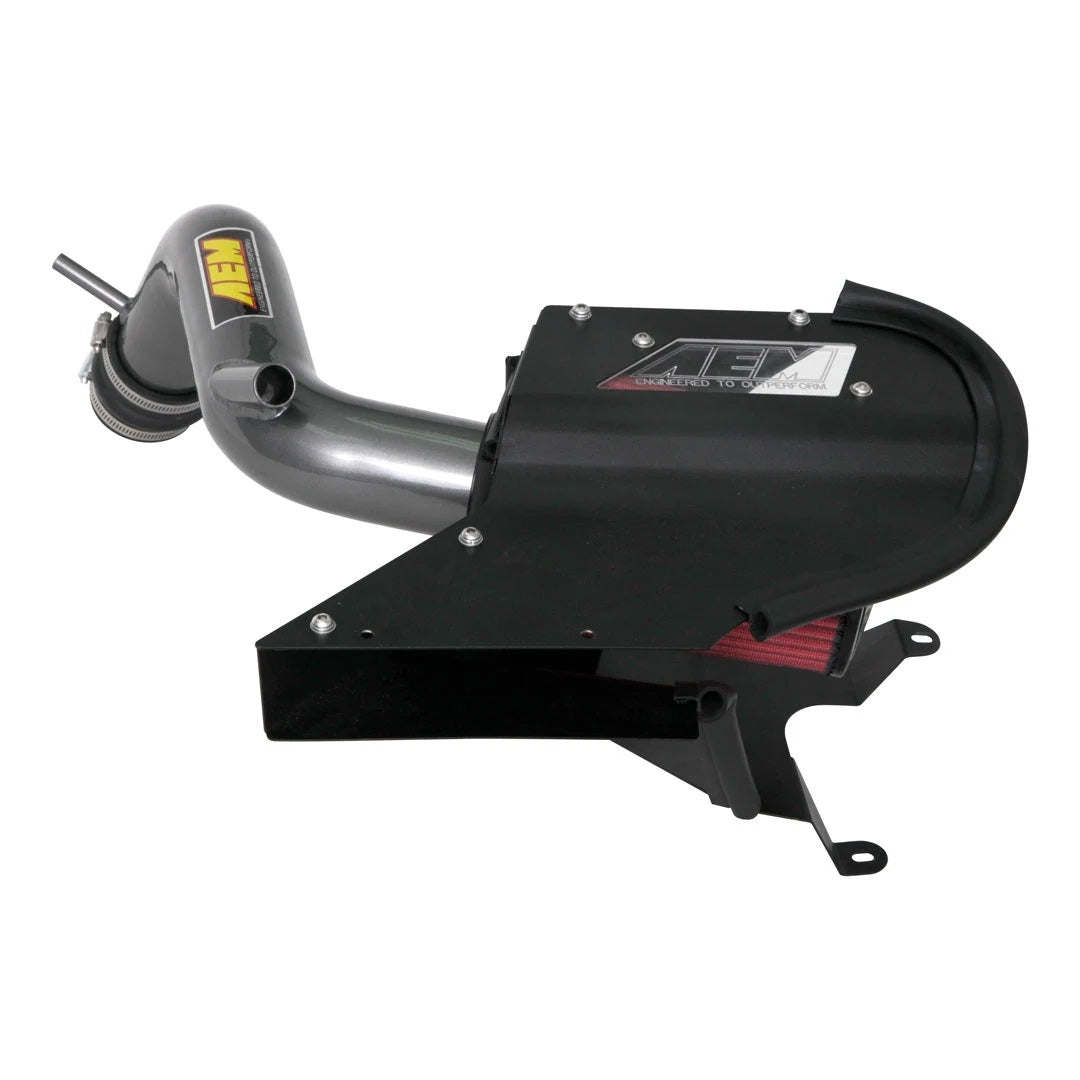 Aem Induction Air Induction System - Dryflow - Reusable Dry Filter - Aluminum - Gray Powder Coat - Hyundai Veloster