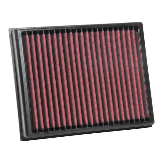 Aem Induction Air Filter Element - DryFlow - Panel - 11.813 x 9.344 in - 1.625 in Tall - Synthetic - Red - Ford