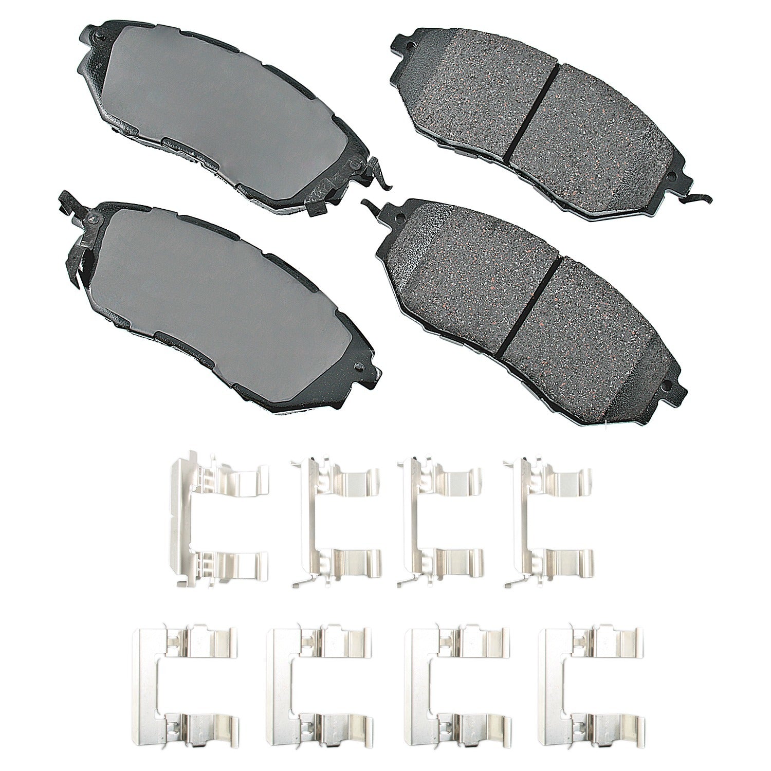 Akebono Brake Corporation Brake Pads - ProAct Ultra-Premium - Front - 17 mm Thick - Subaru 2005-20 - Set of 4